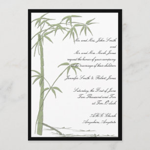 Faire-part de mariage de beauté Bamboo