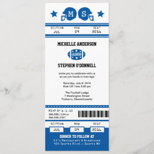 Faire-part de mariage de billets de football