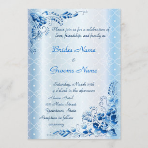 Faire-part de mariage de bleu marine sur la