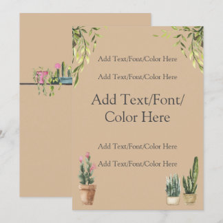 Faire-part de mariage de Boho Plante