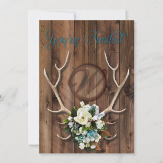faire-part de mariage de bois rustique avec Magnol