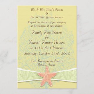 Faire-part de mariage de bord de la mer