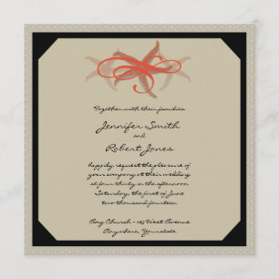 Faire-part de mariage de bord de la mer de Taupe