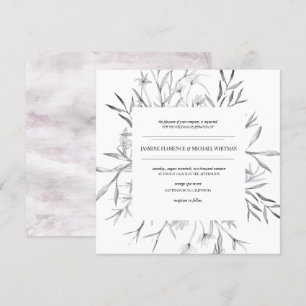 faire-part de mariage de botanique rustique