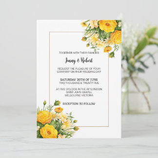 Faire-part de mariage de bouquet du jour du printe
