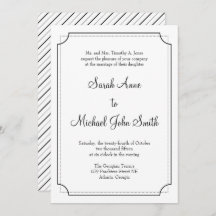 Faire-part de mariage de cadre élégant