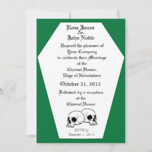 Faire-part de mariage de café (vert)