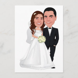 faire-part de mariage de caicature