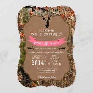 faire-part de mariage de Camo de tête de mâle de
