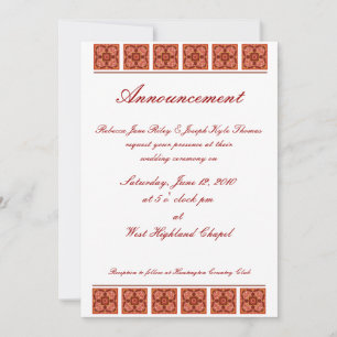 Faire-part de mariage de cannelle