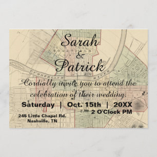 Faire-part de mariage de carte russe Vintage de Na