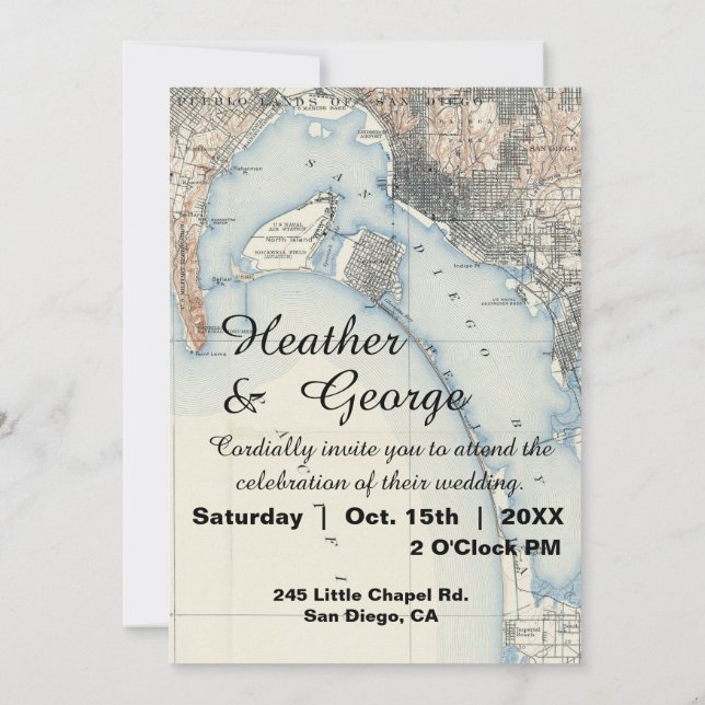 Faire-part de mariage de carte Rustique Vintage Sa (Dos)