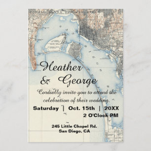 Faire-part de mariage de carte Rustique Vintage Sa