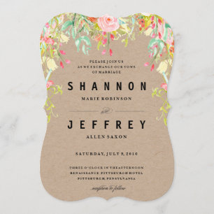 Faire-part de mariage DE CASCADE RUSTIQUE de