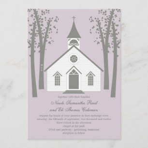 Faire-part de mariage de chapelle lunaire