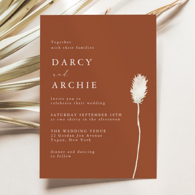 Faire-part de mariage de chardon en terre cuite (Créateur téléchargé)