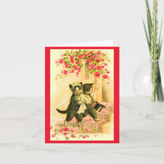 faire-part de mariage de chaton mariés (Devant)