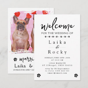 Faire-part de mariage de chien