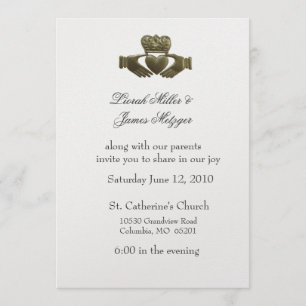 Faire-part de mariage de Claddagh d'Irlandais