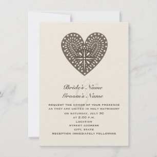 Faire-part de mariage de coeur inspiré par l'art p