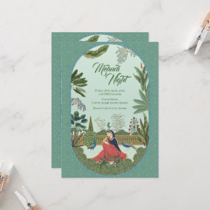 Faire-part de mariage de conception de Mughal