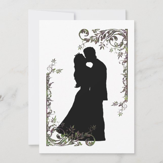 Faire-part de mariage de contes de fées - Iris noi (Devant)