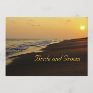 Faire-part de mariage de coucher du soleil de