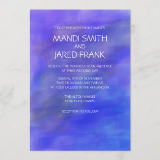 Faire-part de mariage DE COULEUR D'EAU PURPLE