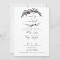 Faire-part de mariage de couronne de fleurs