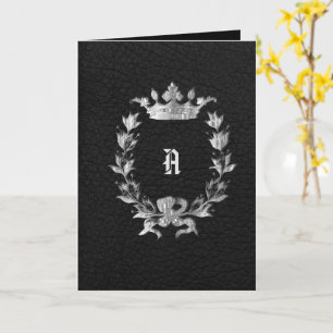 Faire-part de mariage de couronne de monogramme à 