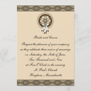 Faire-part de mariage de coutume de Dreamcatcher