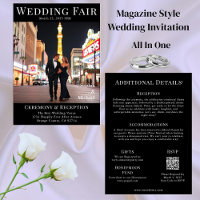 Faire-part de mariage de couverture de magazine