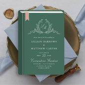 Faire-part de mariage de couverture du livre monog