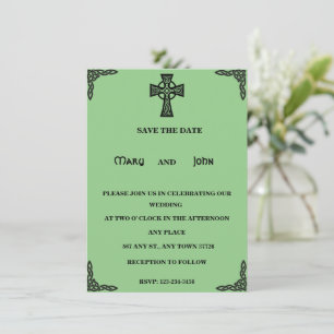 Faire-part de mariage de Croix celtique