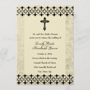 Faire-part de mariage de croix celtique de fer