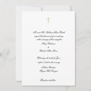 Faire-part de mariage De Croix Élégante, Baptêmes,