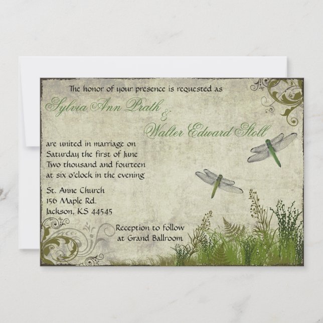 Faire-part de mariage de cru de jardin de (Devant)