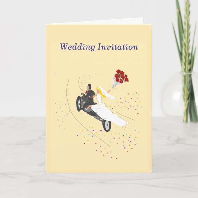 Faire-part de mariage de cycliste (Devant)