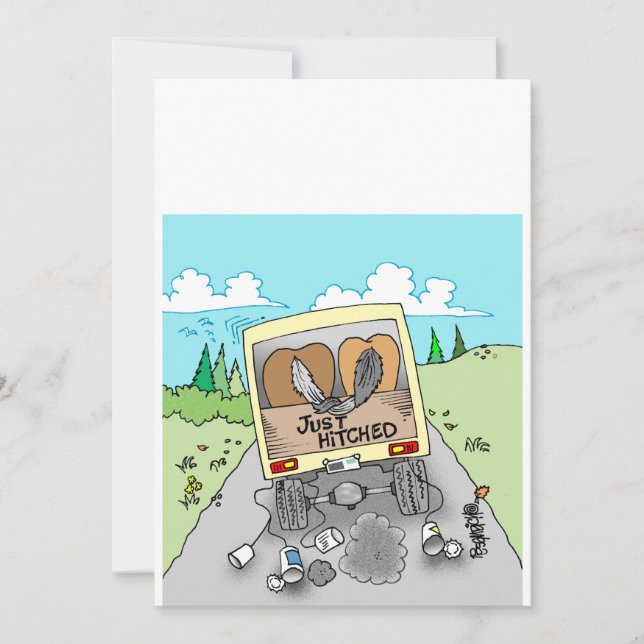 Faire-part de mariage de dessin personnalisable (Devant)