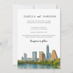 Faire-part de mariage de destination à Austin avec