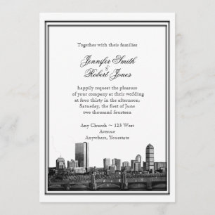 Faire-part de mariage de destination de Boston