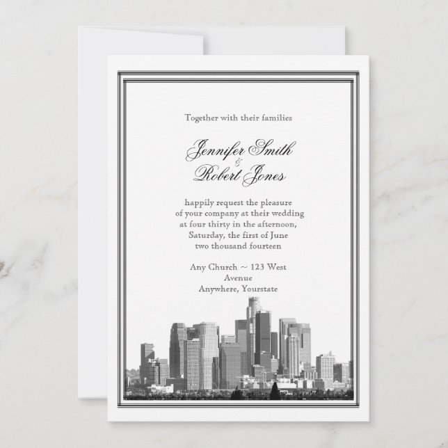 Faire-part de mariage de destination de Houston (Devant)