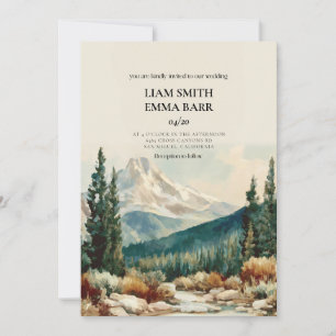 Faire-Part de Mariage de Destination de Montagne d