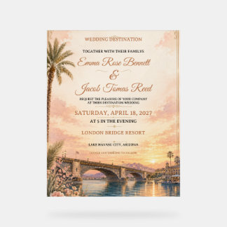 Faire-part de mariage de destination du lac Havasu