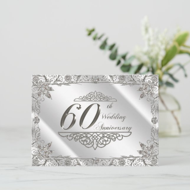 Faire-part de Mariage de Diamant - 60e anniversair (Debout devant)