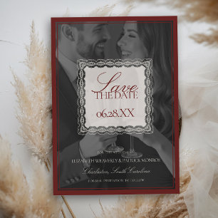 Faire-part de mariage de domaine bourguignon avec