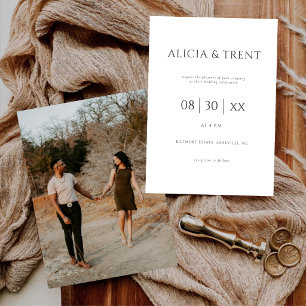 Faire-part de mariage de domaine moderne Élégant