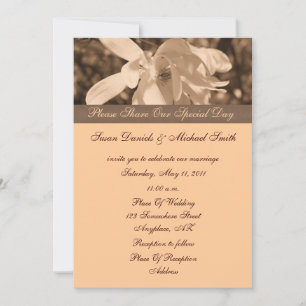 Faire-part de mariage de fleur de magnolia de