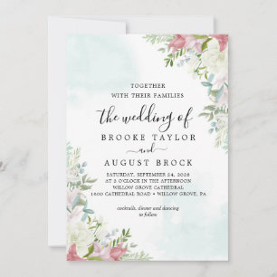 Faire-part de mariage de fleurs