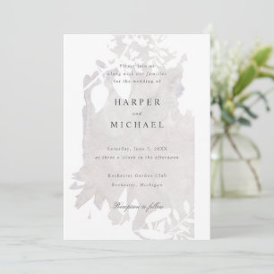 faire-part de mariage de fleurs d'aquarelle invers